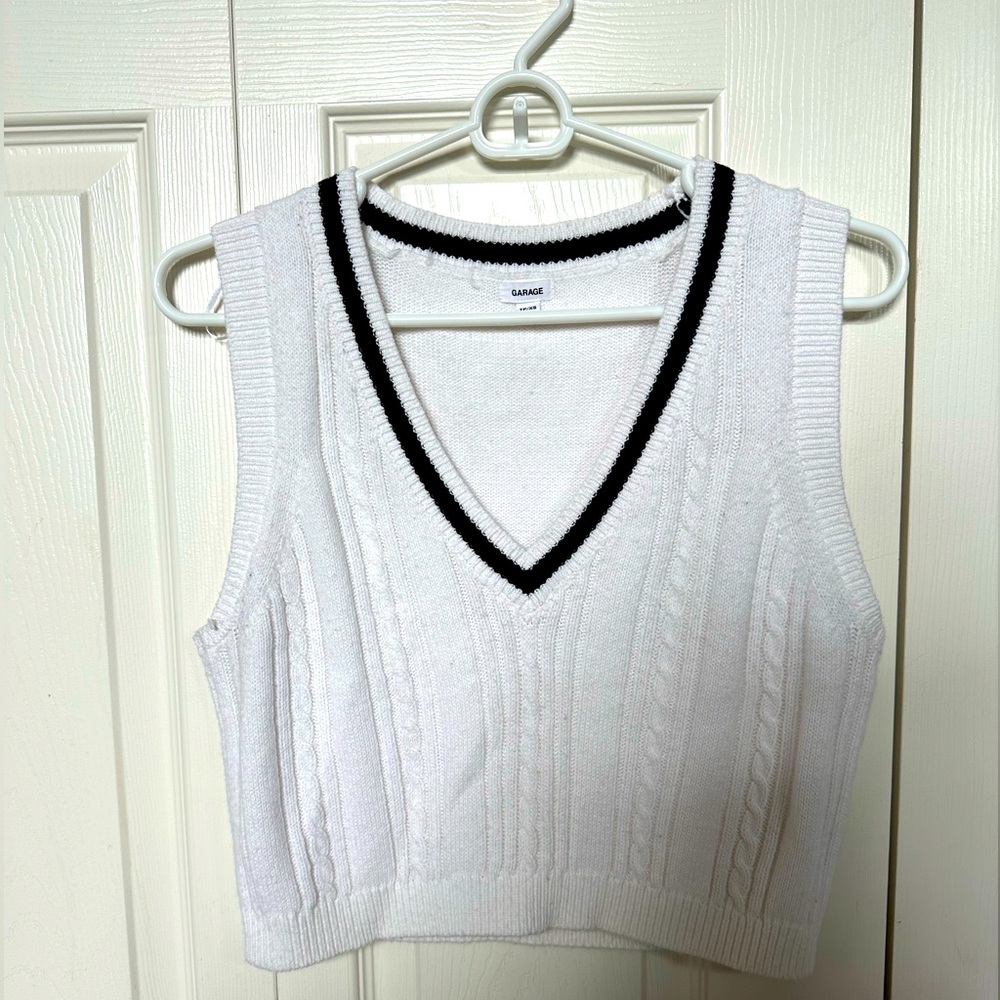 Garage Cropped Sweater Vest